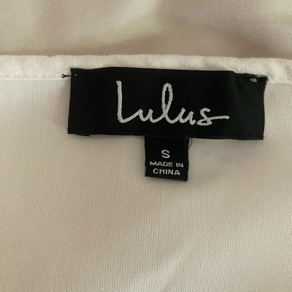 Lulus I’ve Got Love White Off-the-Shoulder Cotton Dress Small - Picture 3 of 7